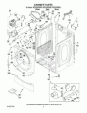 CABINET PARTS Diagram and Parts List for WGD9250WL0  Whirlpool Dryer