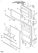 DOOR Diagram and Parts List for TT18DKXDW01  Estate Refrigerator