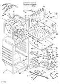 LINER Diagram and Parts List for 3XKVN600F04  Whirlpool Refrigerator