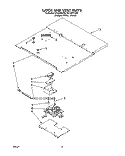 LATCH AND VENT Diagram and Parts List for RB160PXYQ3  Whirlpool Range