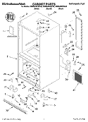 CABINET, LITERATURE Diagram and Parts List for KBRS22KKBT00  KitchenAid Refrigerator