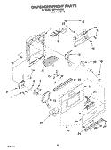 DISPENSER AND FRONT PARTS Diagram and Parts List for KSSP48QKS02  KitchenAid Refrigerator