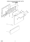 OVEN DOOR AND BROILER Diagram and Parts List for FEP210VW5  Roper Range
