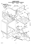 LINER PARTS Diagram and Parts List for ET8WTKXKT03  Whirlpool Refrigerator