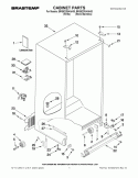 CABINET PARTS Diagram and Parts List for BRS62CRANA00  Whirlpool Refrigerator