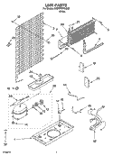 UNIT PARTS Diagram and Parts List for 8VET8WPKLQ02  Whirlpool Refrigerator