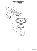 TURNTABLE PARTS Diagram and Parts List for MH2175XSB2  Whirlpool Microwave