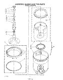 AGITATOR, BASKET AND TUB Diagram and Parts List for LA5320XTG0  Whirlpool Washer