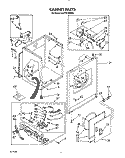 CABINET Diagram and Parts List for LG7701XWW0  Whirlpool Dryer