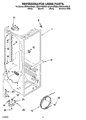 REFRIGERATOR LINER PARTS Diagram and Parts List for GD5NHAXMQ00  Whirlpool Refrigerator
