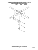 LOWER WASHARM AND STRAINER PARTS Diagram and Parts List for KUDS35FXSS5  KitchenAid Dishwasher
