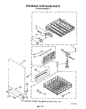 DISHRACK AND PANEL Diagram and Parts List for DU8900XT5  Whirlpool Dishwasher