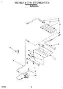 BROILER & OVEN BURNER Diagram and Parts List for FGS385BQ2  Roper Range