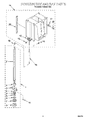 POWERSCREW AND RAM Diagram and Parts List for TU800SPHB0  Whirlpool Trash Compactor