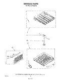 DISHRACK Diagram and Parts List for SHF5884P2  Whirlpool Dishwasher