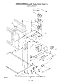 MAGNETRON AND AIR FLOW Diagram and Parts List for RM288PXP1  Whirlpool Microwave Oven Combo