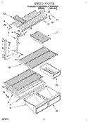 SHELF Diagram and Parts List for TT18DKXBN01  Estate Refrigerator