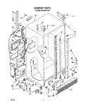CABINET Diagram and Parts List for ED22DWXTG01  Whirlpool Refrigerator