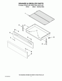 DRAWER & BROILER PARTS Diagram and Parts List for WFG371LVB2  Whirlpool Range