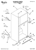 CABINET PARTS Diagram and Parts List for 8VET2WPKKQ04  Whirlpool Refrigerator