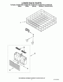 LOWER RACK PARTS Diagram and Parts List for DU1055XTVD8  Whirlpool Dishwasher