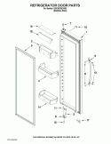 REFRIGERATOR DOOR PARTS Diagram and Parts List for GSF26C5EXS03  Whirlpool Refrigerator