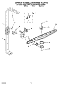 UPPER WASH AND RINSE PARTS Diagram and Parts List for DU1101XTPB1  Whirlpool Dishwasher