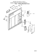 INNER DOOR Diagram and Parts List for DU900PCDQ6  Whirlpool Dishwasher
