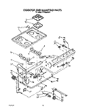 COOKTOP AND MANIFOLD, LIT/OPTIONAL Diagram and Parts List for SF3300ERW6  Whirlpool Range