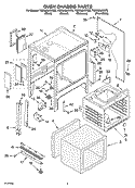 OVEN CHASSIS PARTS Diagram and Parts List for YGR556LRKS0  Whirlpool Range