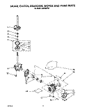BRAKE, CLUTCH, GEARCASE, MOTOR AND PUMP Diagram and Parts List for LA6098XTF1  Whirlpool Washer