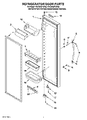 REFRIGERATOR DOOR PARTS Diagram and Parts List for KSCS25MTMS00  KitchenAid Refrigerator
