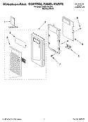 CONTROL PANEL PARTS Diagram and Parts List for KHMS155LSS4  KitchenAid Microwave