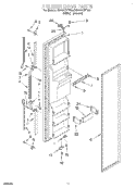 FREEZER DOOR Diagram and Parts List for RS22AQXFW00  Roper Refrigerator