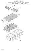 SHELF Diagram and Parts List for RT14DKXEW00  Roper Refrigerator