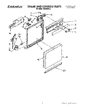 FRAME AND CONSOLE Diagram and Parts List for TUD2000W0  Whirlpool Dishwasher