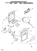 DISPENSER FRONT PARTS Diagram and Parts List for GD5SHAXNB01  Whirlpool Refrigerator