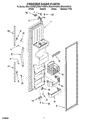 FREEZER DOOR PARTS Diagram and Parts List for ED5LHAXMB10  Whirlpool Refrigerator