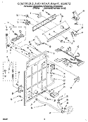 CONTROLS AND REAR PANEL Diagram and Parts List for LSR6233BW0  Whirlpool Washer