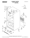 CABINET PARTS Diagram and Parts List for IX5HHEXWS09  Whirlpool Refrigerator