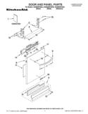 DOOR AND PANEL PARTS Diagram and Parts List for KUDE48FXBL4  KitchenAid Dishwasher