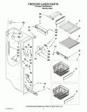 FREEZER LINER PARTS Diagram and Parts List for ID3CHEXWS01  Whirlpool Refrigerator
