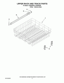 UPPER RACK AND TRACK PARTS Diagram and Parts List for IUD8000WQ0  Whirlpool Dishwasher