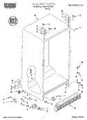 CABINET Diagram and Parts List for 7RS22AWXEW00  Whirlpool Refrigerator