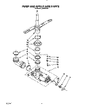 PUMP AND SPRAY ARM Diagram and Parts List for LUD2100X5  Whirlpool Dishwasher
