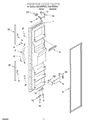 FREEZER DOOR Diagram and Parts List for CS22AEXHN01  Crosley Refrigerator