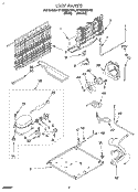 UNIT Diagram and Parts List for ET18NMXDW01  Whirlpool Refrigerator