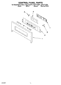 CONTROL PANEL Diagram and Parts List for KEHC379JBL4  KitchenAid Microwave Oven Combo
