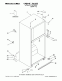 CABINET PARTS Diagram and Parts List for K2TLEFFWMS00  KitchenAid Refrigerator