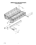 UPPER RACK AND TRACK Diagram and Parts List for KUDI220WWH3  KitchenAid Dishwasher